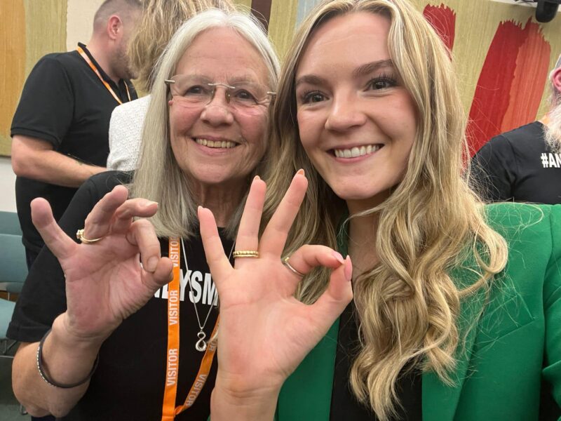 Kate with co-founder of Andy